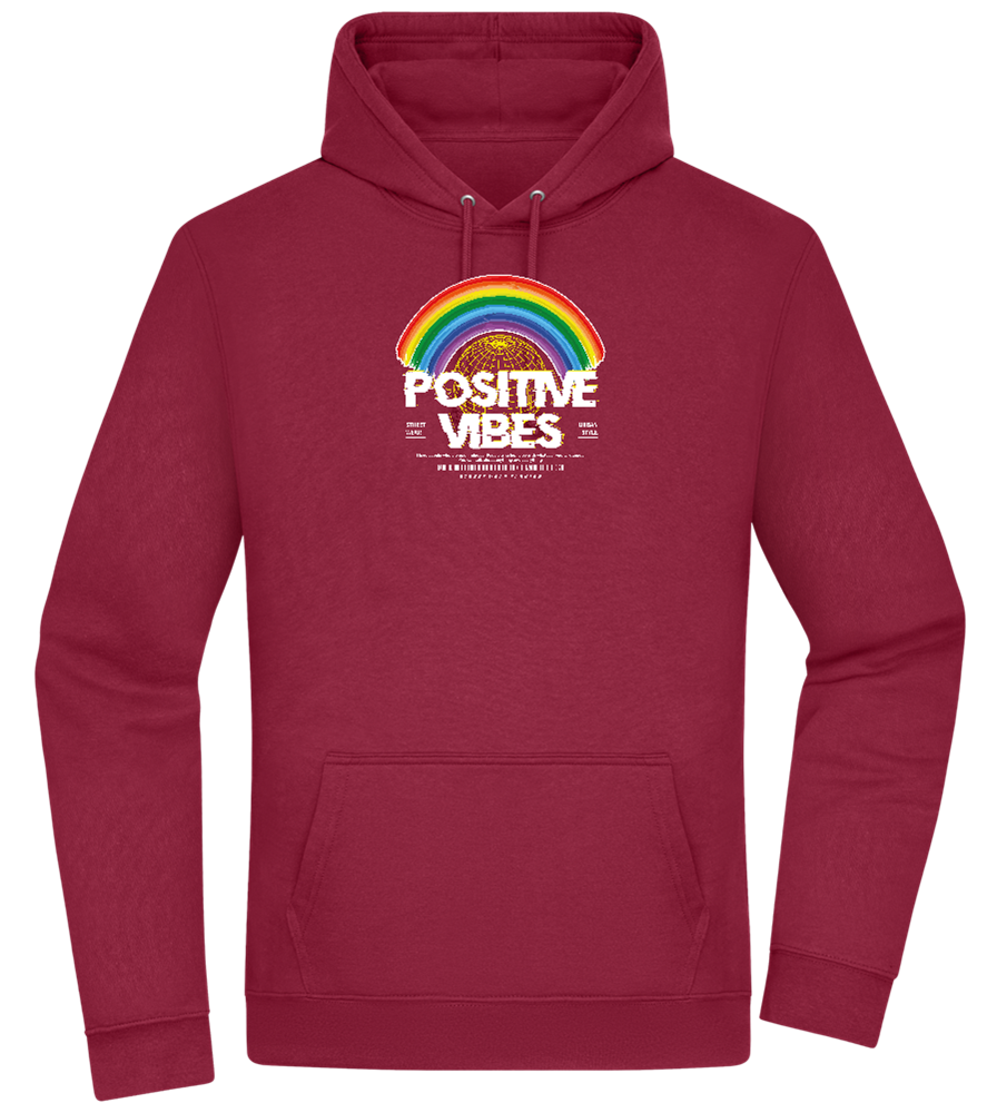 Positive Vibes Design - Premium Essential Unisex Hoodie_BORDEAUX_front