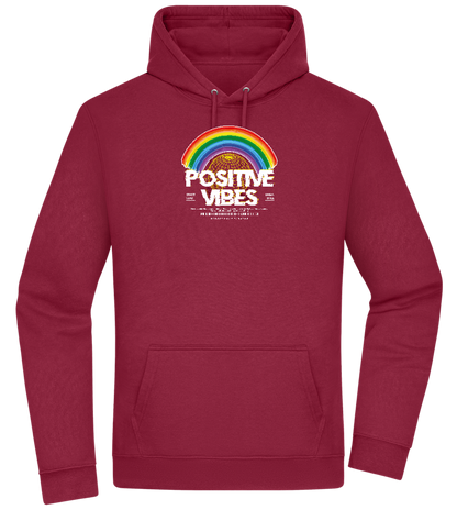 Positive Vibes Design - Premium Essential Unisex Hoodie_BORDEAUX_front