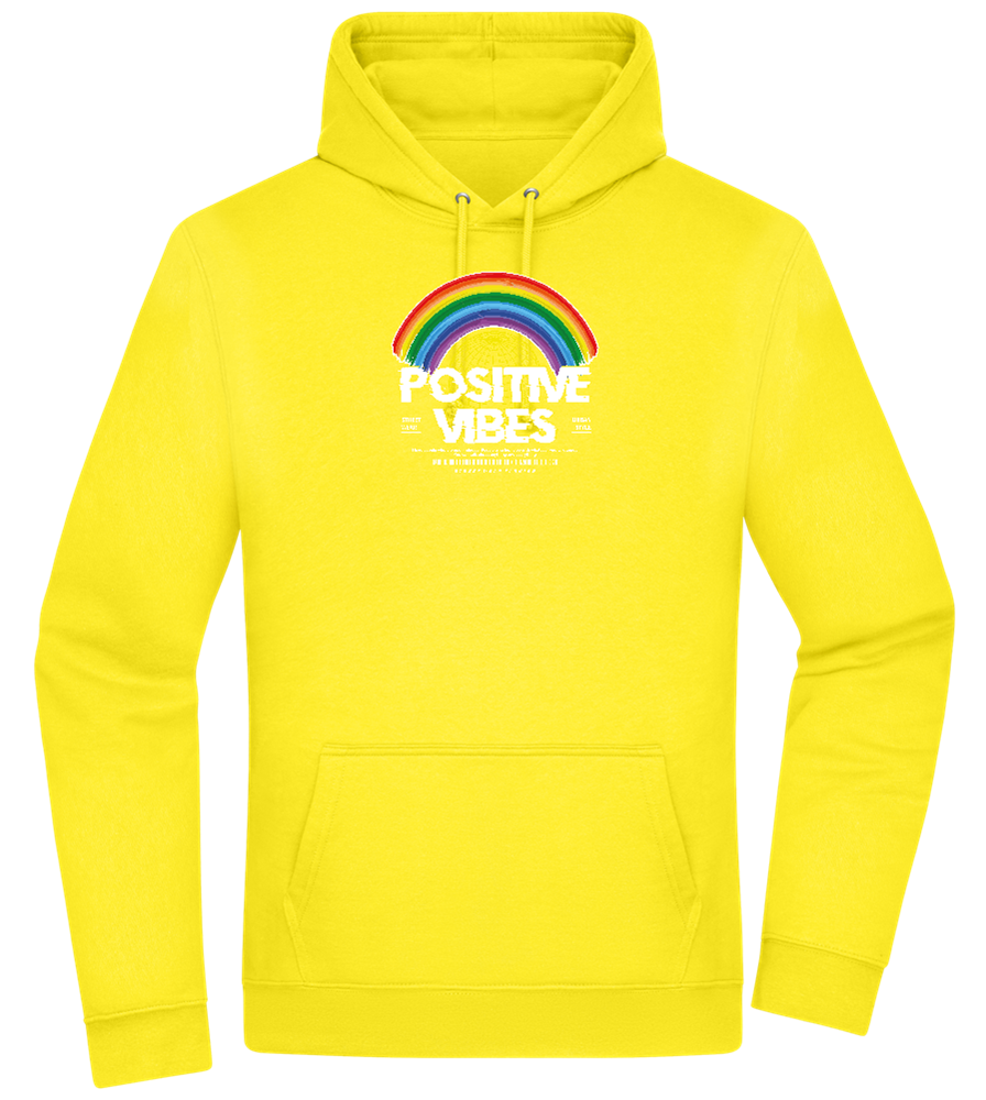 Positive Vibes Design - Premium Essential Unisex Hoodie_YELLOW_front