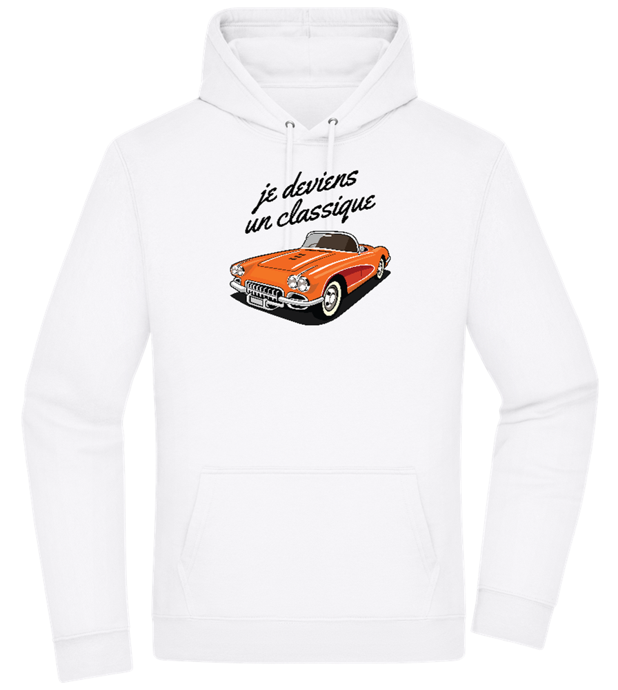 Becoming A Classic Design - Premium Essential Unisex Hoodie_WHITE_front