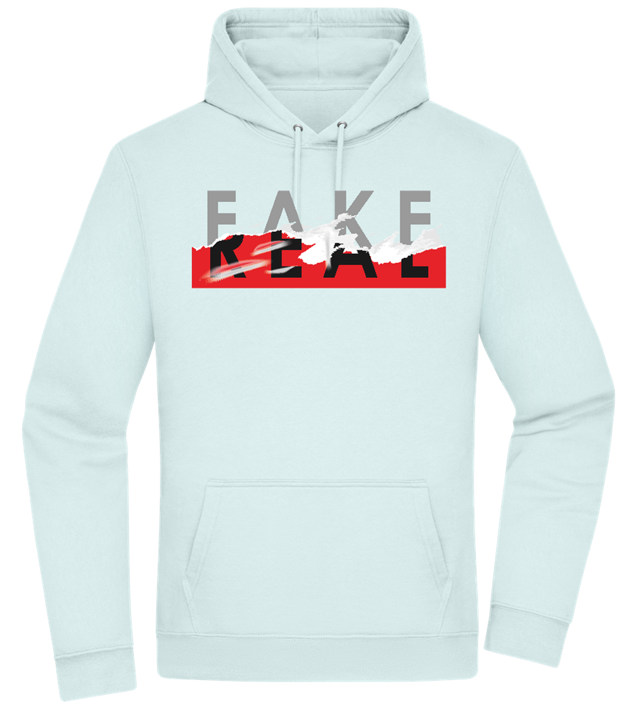 Fake Real Design - Premium Essential Unisex Hoodie_ARCTIC BLUE_front