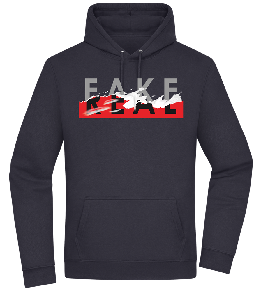 Fake Real Design - Premium Essential Unisex Hoodie_FRENCH NAVY_front