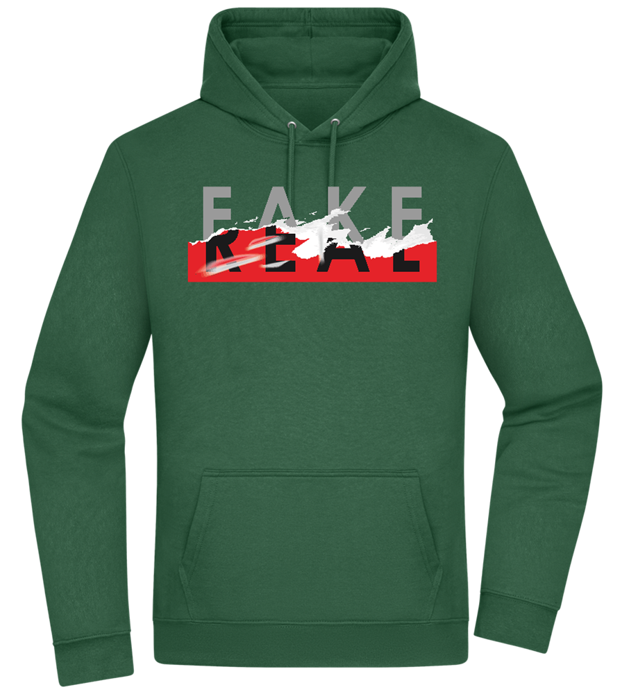 Fake Real Design - Premium Essential Unisex Hoodie_GREEN BOTTLE_front