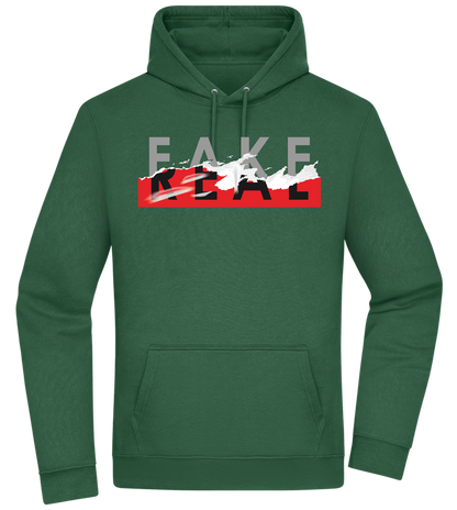 Fake Real Design - Premium Essential Unisex Hoodie_GREEN BOTTLE_front