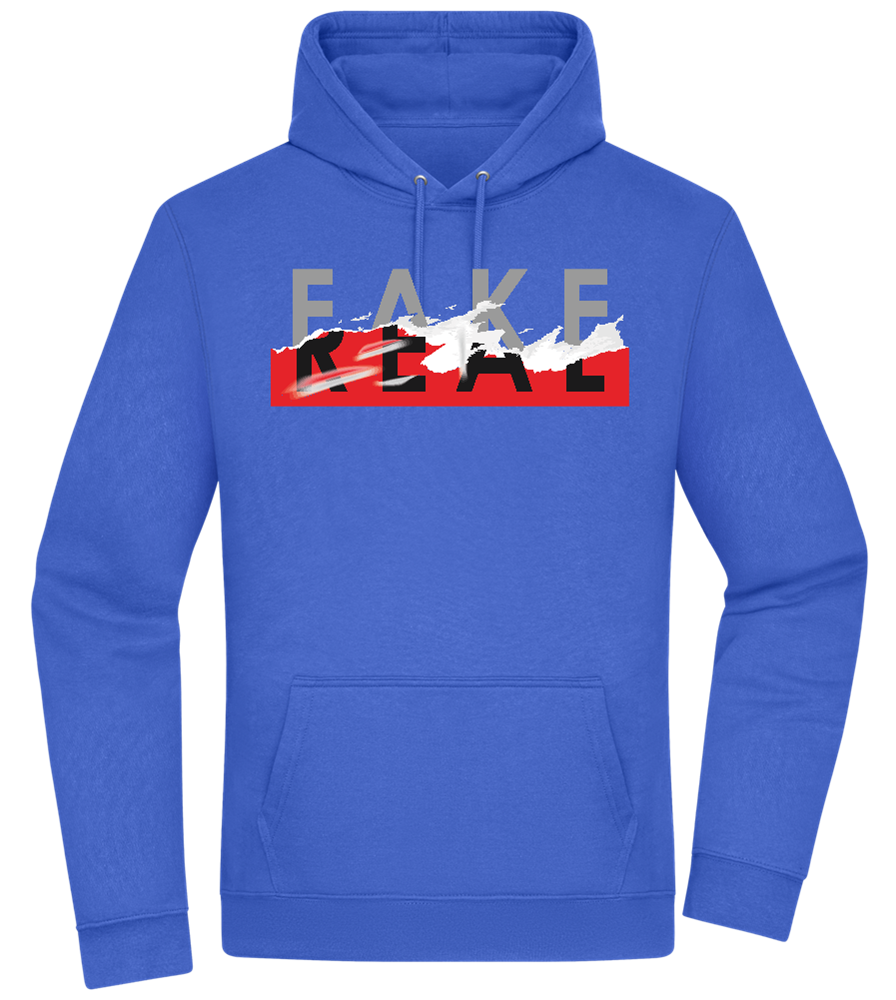 Fake Real Design - Premium Essential Unisex Hoodie_ROYAL_front