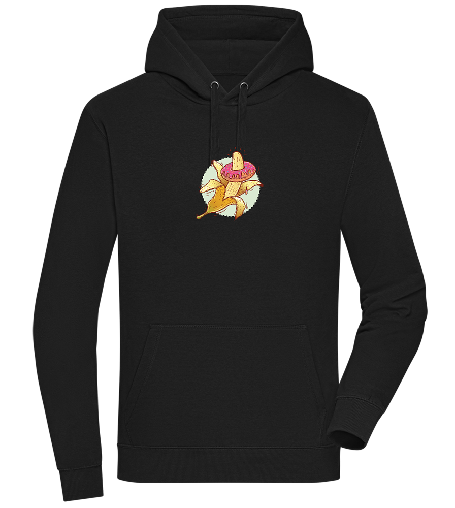 Banana Donut Design - Premium unisex hoodie_BLACK_front