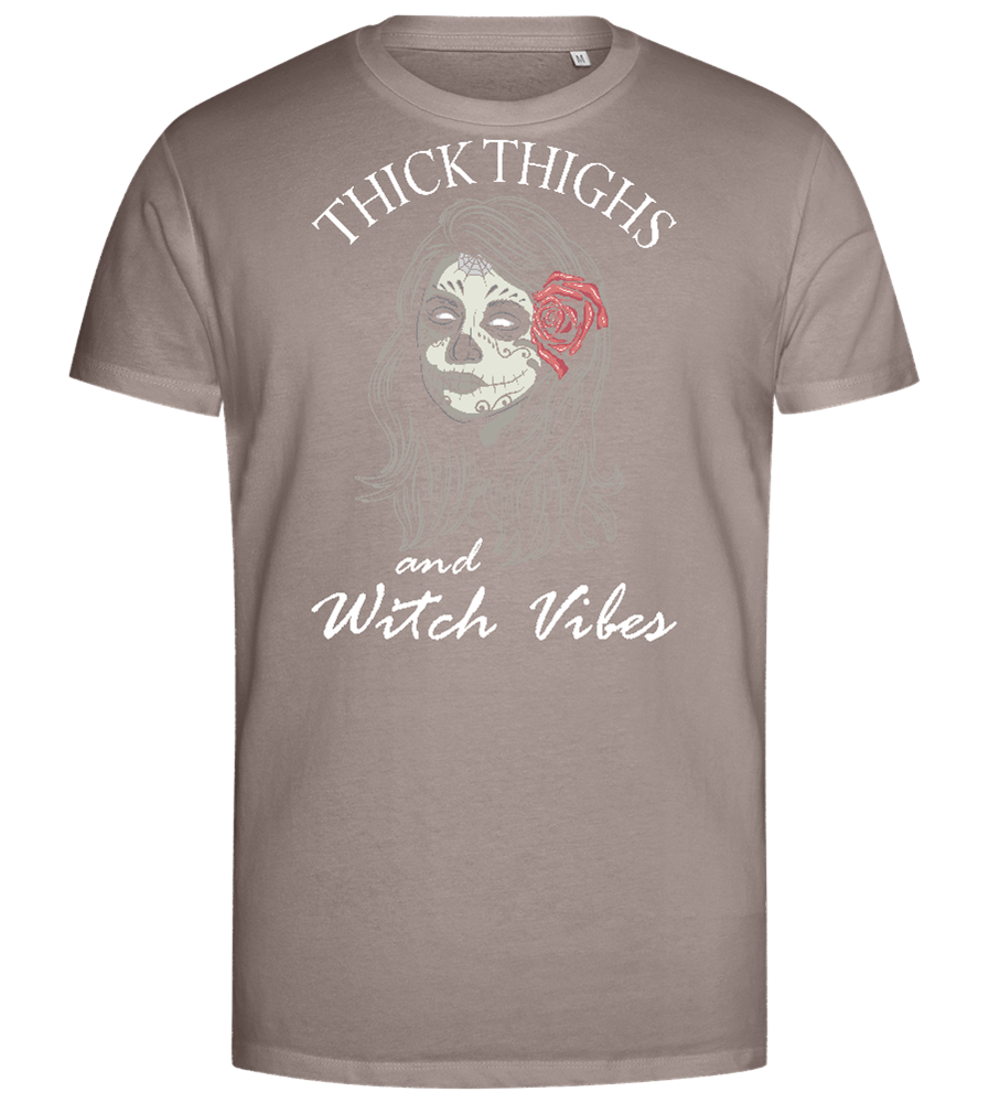 Witch Vibes Design - Premium men's close fitting t-shirt_CHARCOAL CHIN_front