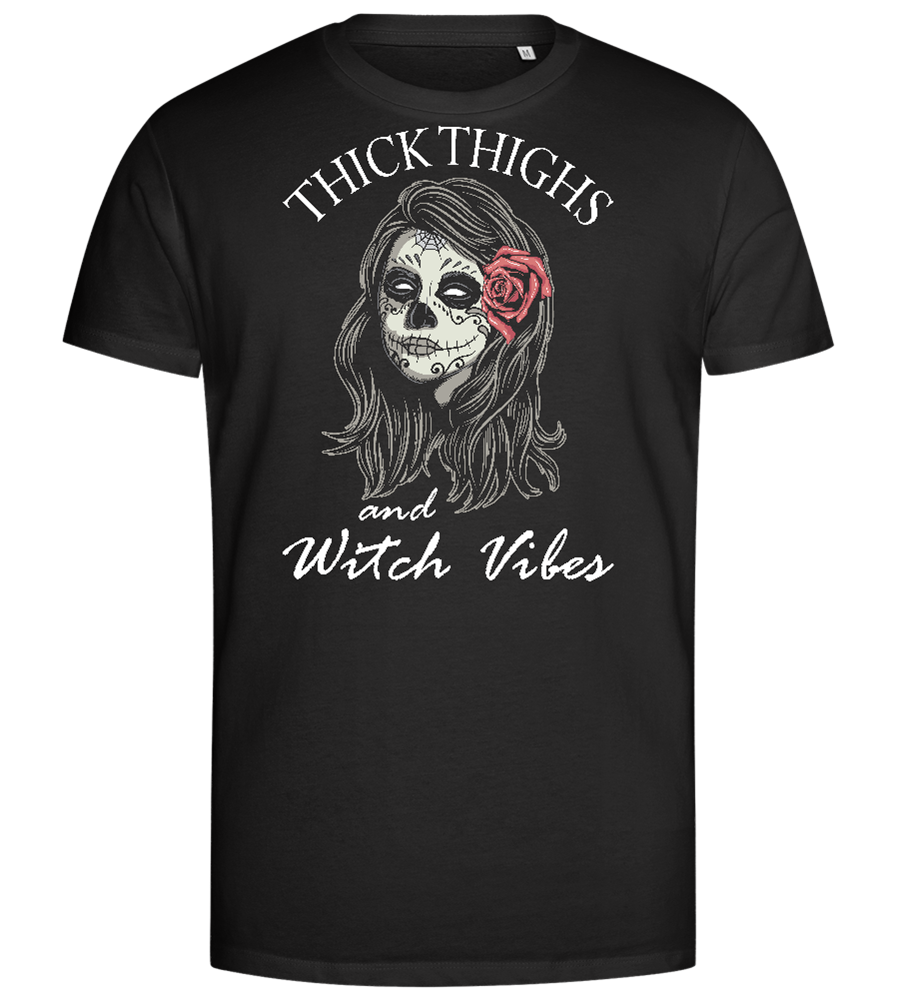 Witch Vibes Design - Premium men's close fitting t-shirt_DEEP BLACK_front