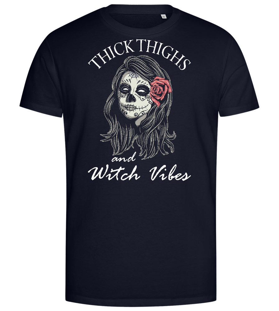 Witch Vibes Design - Premium men's close fitting t-shirt_FRENCH NAVY_front