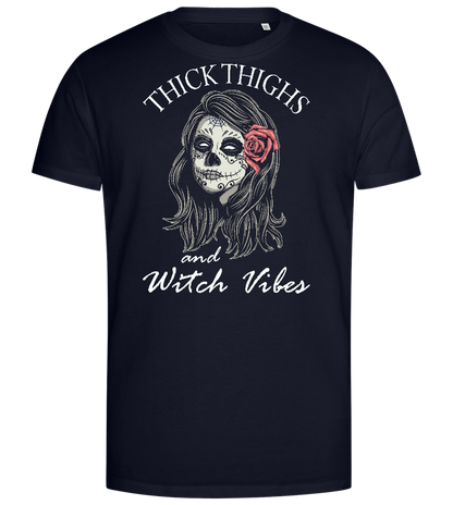 Witch Vibes Design - Premium men's close fitting t-shirt_FRENCH NAVY_front