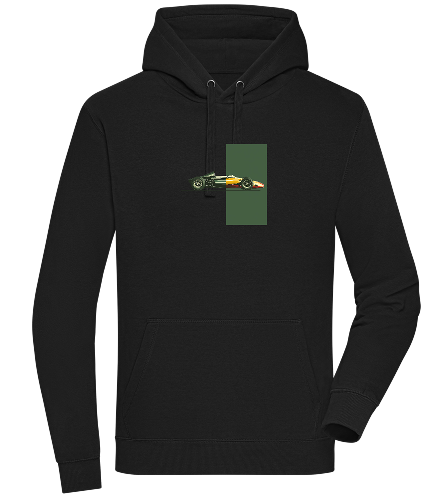 Retro F1 Design - Premium unisex hoodie_BLACK_front