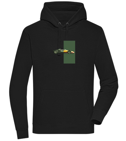 Retro F1 Design - Premium unisex hoodie_BLACK_front