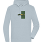 Retro F1 Design - Premium unisex hoodie_CREAMY BLUE_front