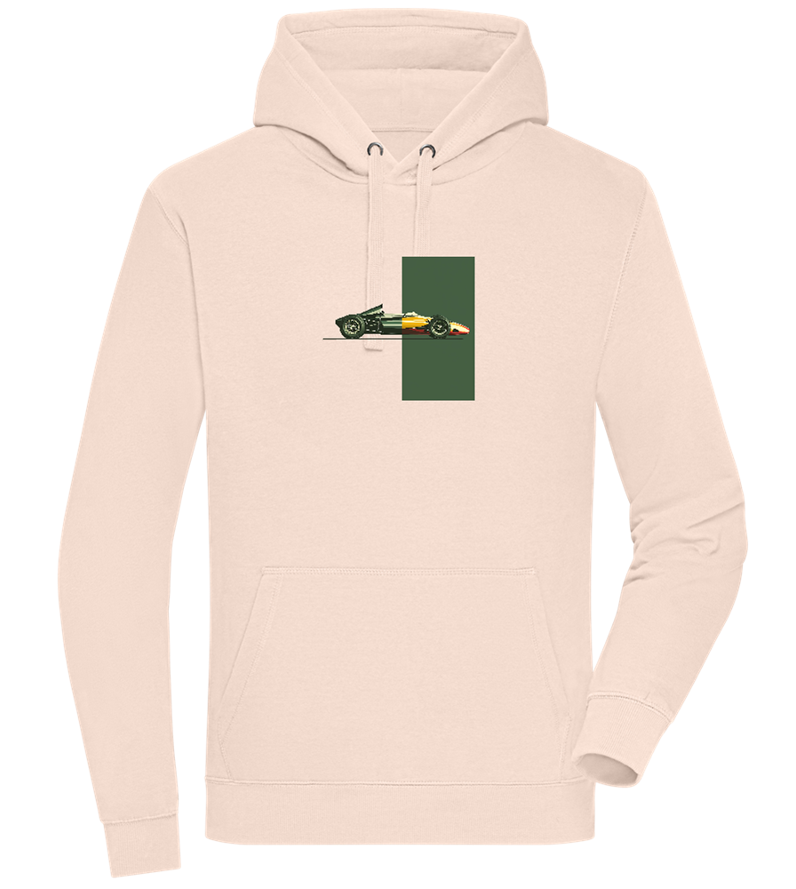 Retro F1 Design - Premium unisex hoodie_LIGHT PEACH ROSE_front