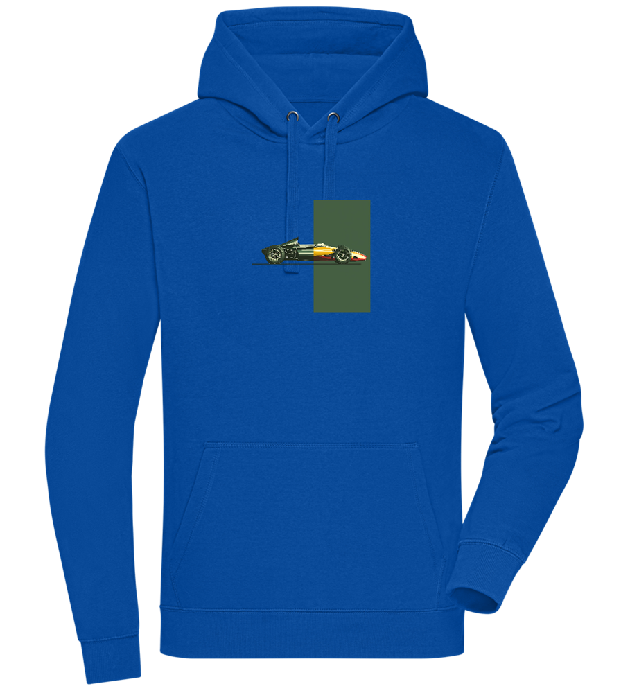 Retro F1 Design - Premium unisex hoodie_ROYAL_front