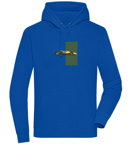 Retro F1 Design - Premium unisex hoodie_ROYAL_front