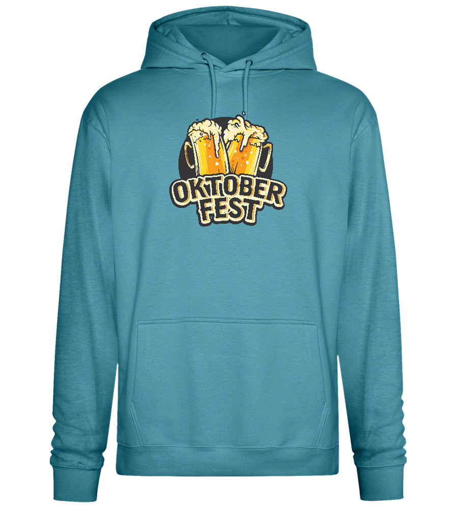 Oktoberfest Beers Design - Premium Essential Unisex Hoodie_POOL BLUE_front