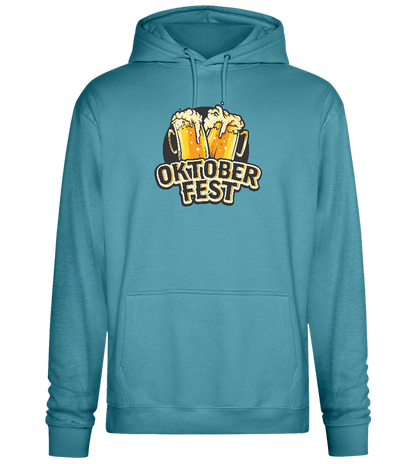 Oktoberfest Beers Design - Premium Essential Unisex Hoodie_POOL BLUE_front