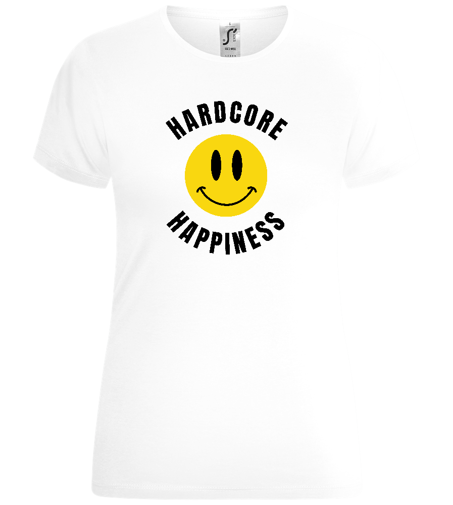 Smiley Hardcore Happiness Design - Comfort women's t-shirt_WHITE_front