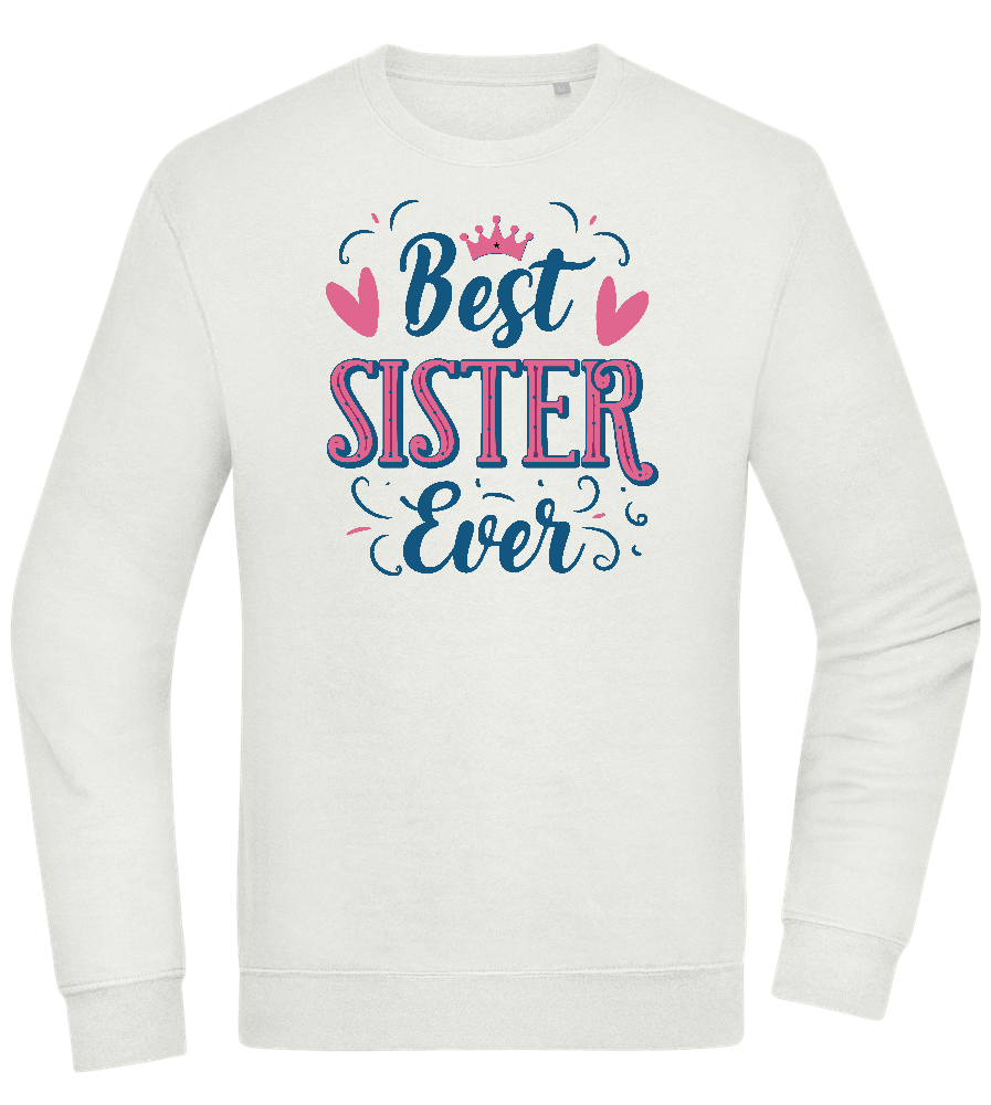 Best Sister Ever Design - Comfort Essential Unisex Sweater_CREAMY GREEN_front