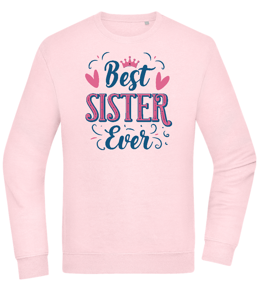 Best Sister Ever Design - Comfort Essential Unisex Sweater_LIGHT PEACH ROSE_front