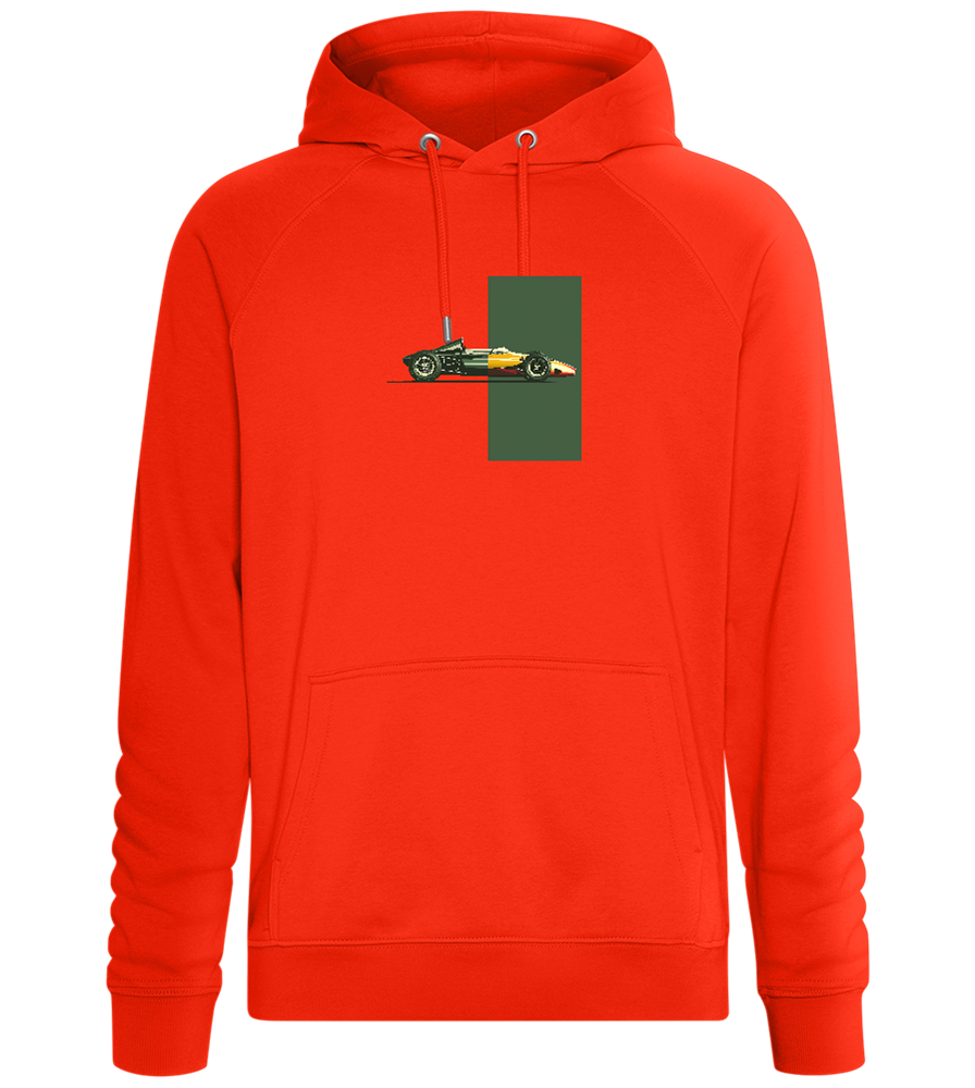 Retro F1 Design - Comfort unisex hoodie_BURNT ORANGE_front