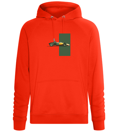 Retro F1 Design - Comfort unisex hoodie_BURNT ORANGE_front