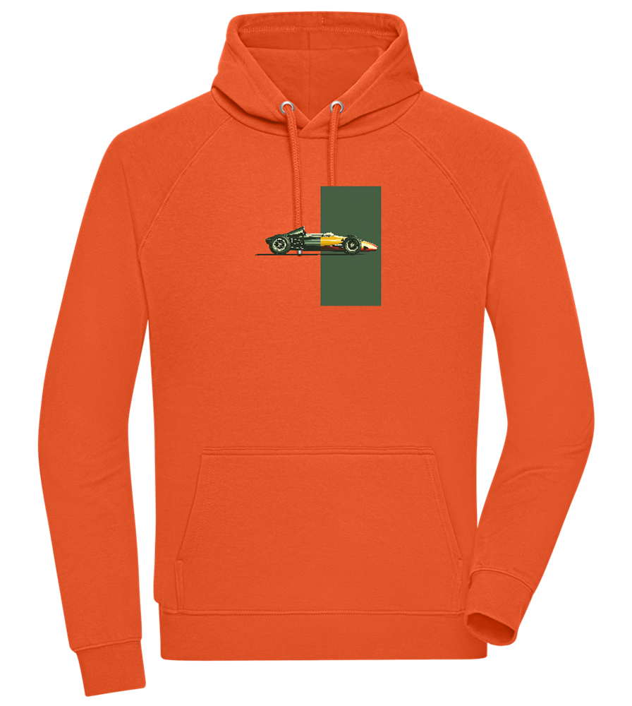 Retro F1 Design - Comfort unisex hoodie_BURNT ORANGE_front