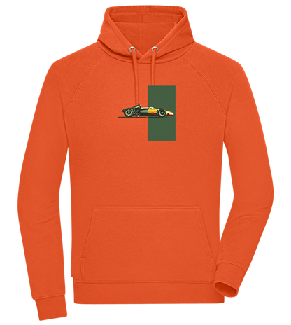 Retro F1 Design - Comfort unisex hoodie_BURNT ORANGE_front