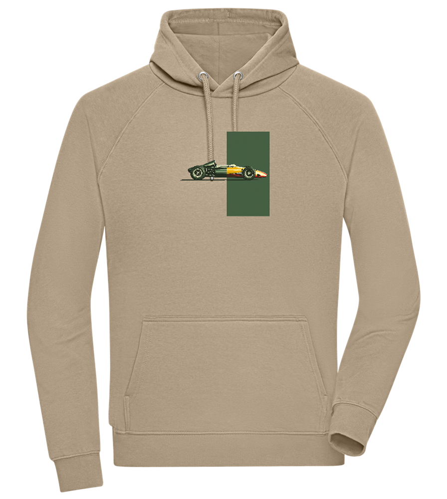 Retro F1 Design - Comfort unisex hoodie_KHAKI_front