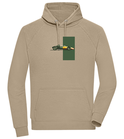 Retro F1 Design - Comfort unisex hoodie_KHAKI_front