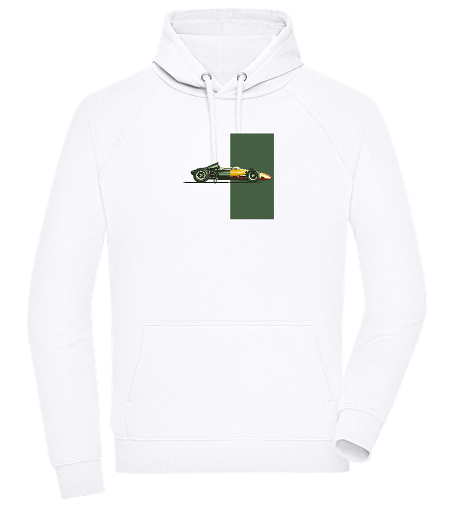 Retro F1 Design - Comfort unisex hoodie_WHITE_front