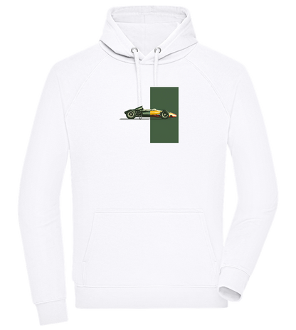 Retro F1 Design - Comfort unisex hoodie_WHITE_front