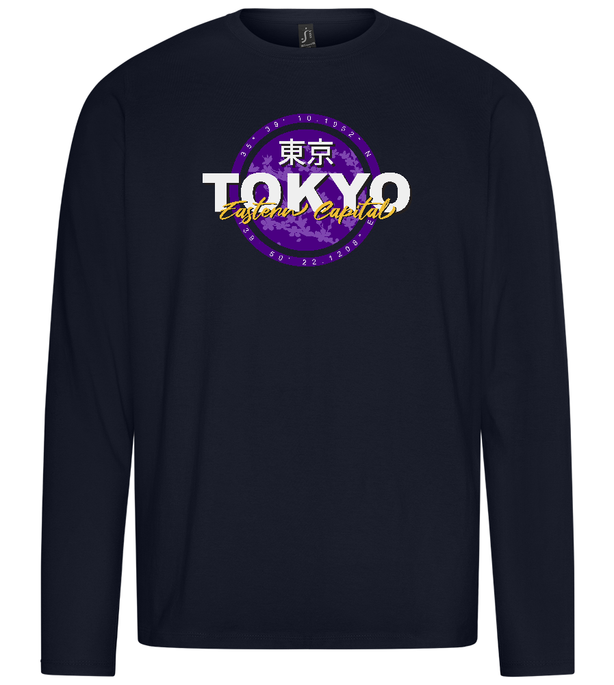 Eastern Capital Design - Premium men's long sleeve t-shirt_FRENCH NAVY_front