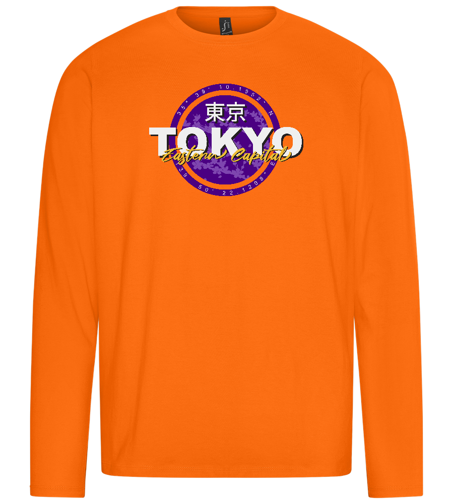 Eastern Capital Design - Premium men's long sleeve t-shirt_ORANGE_front