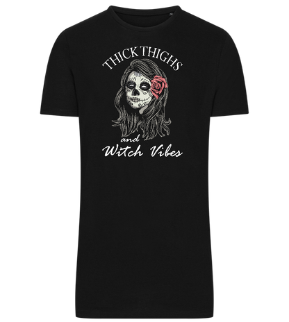 Witch Vibes Design - Comfort men's long t-shirt_DEEP BLACK_front