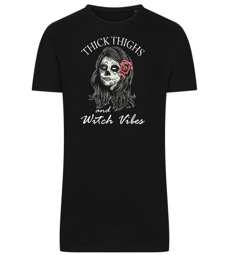 Witch Vibes Design - Comfort men's long t-shirt_DEEP BLACK_front