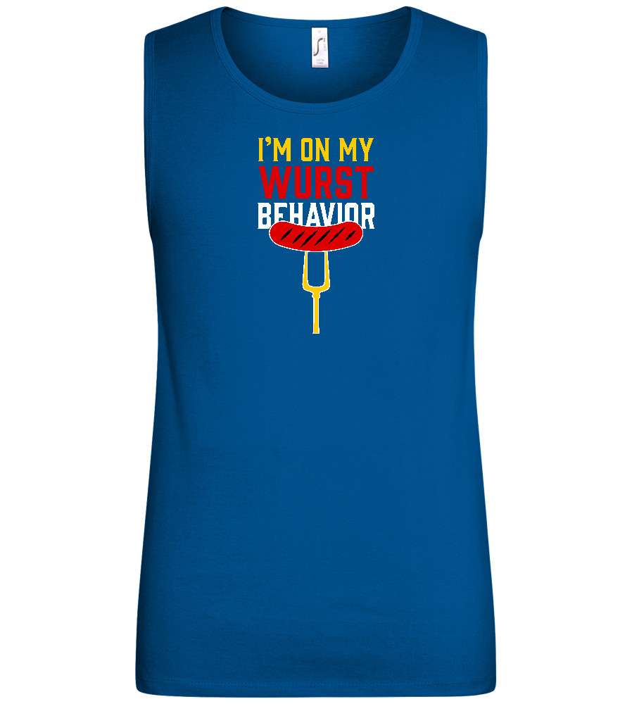 I'm On My Wurst Behaviour Design - Basic men's tank top_ROYAL_front