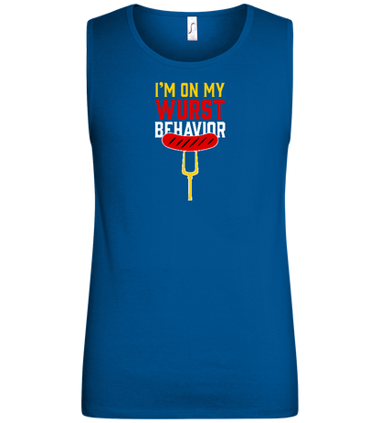 I'm On My Wurst Behaviour Design - Basic men's tank top_ROYAL_front