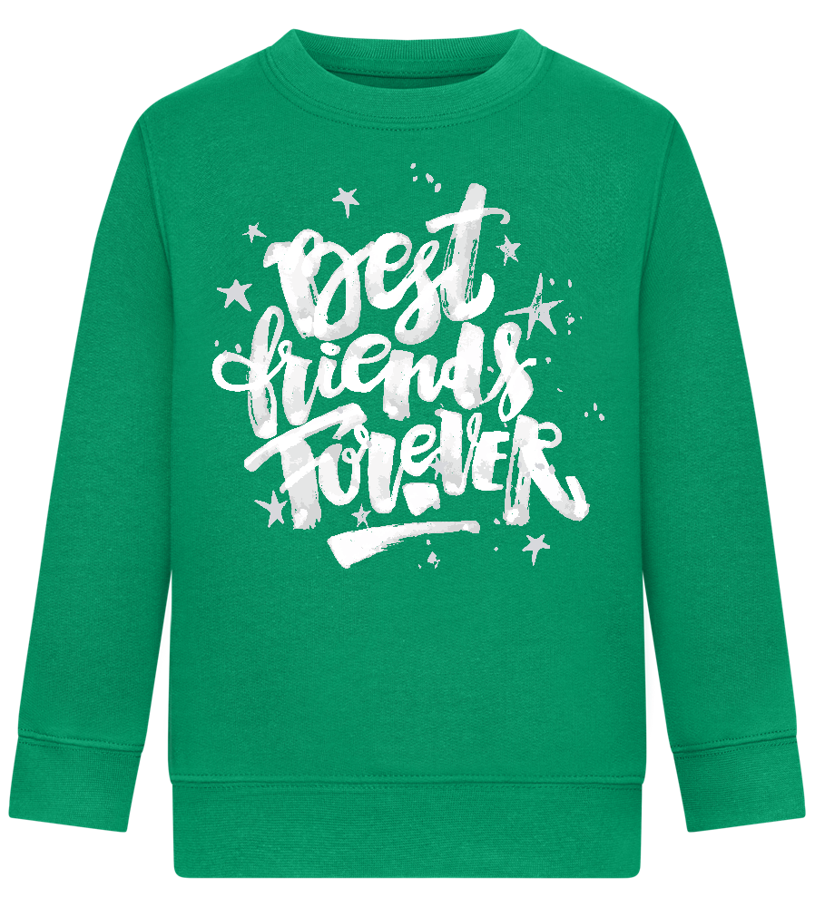 Graffiti BFF Design - Comfort Kids Sweater_MEADOW GREEN_front