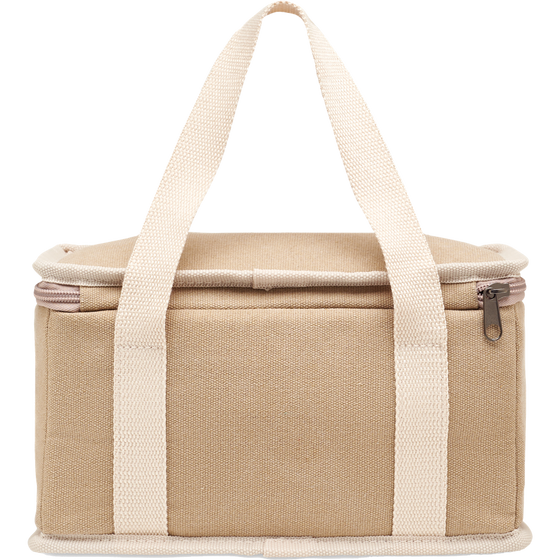6 Can Cooler Bag in Canvas_BEIGE_back