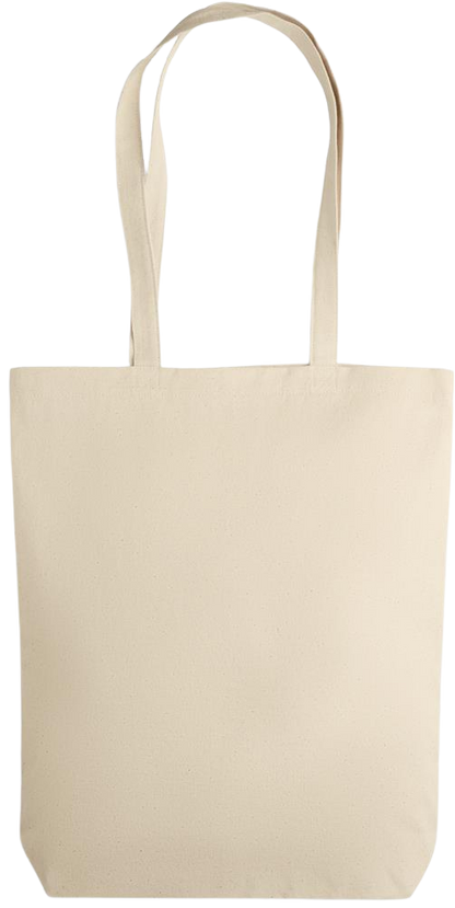 Love Knows No Limits Design - Premium canvas cotton tote bag_BEIGE_back