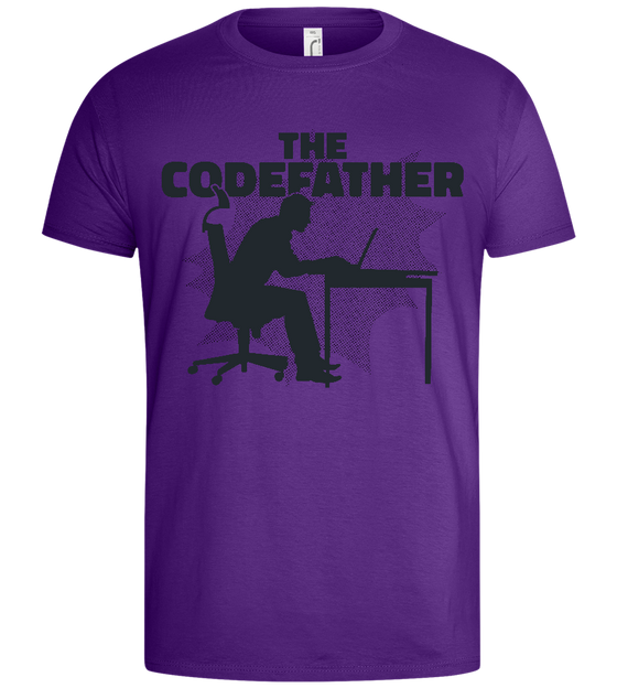The Codefather Design - Basic men's t-shirt_DARK PURPLE_front