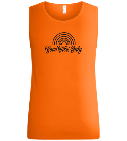 Good Vibes Only Rainbow Design - Basic men's tank top_ORANGE_front