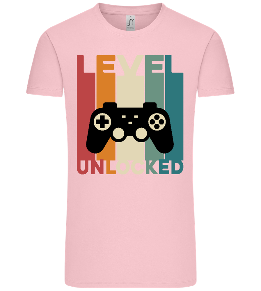 Level Unlocked Game Controller Design - Comfort Unisex T-Shirt_CANDY PINK_front