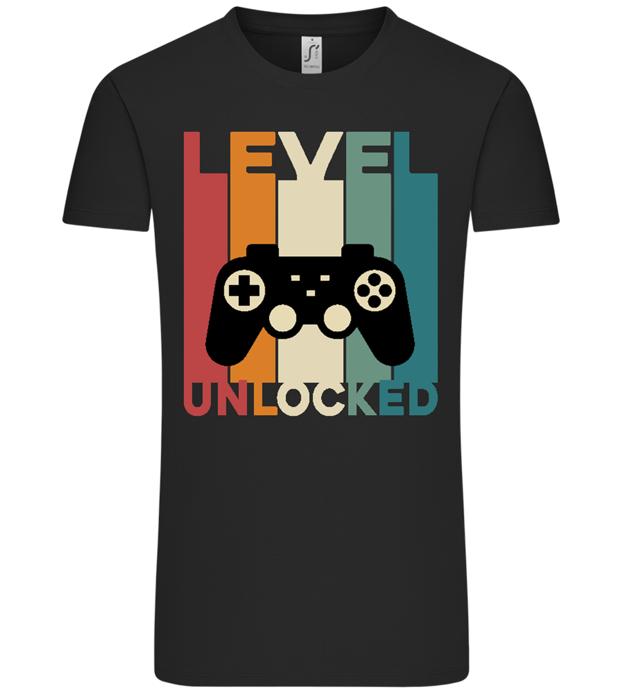 Level Unlocked Game Controller Design - Comfort Unisex T-Shirt_DEEP BLACK_front