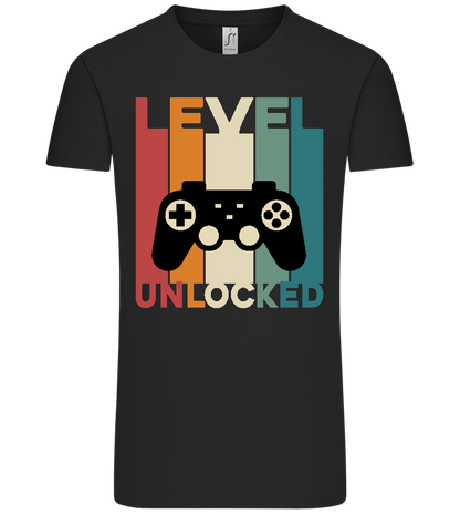 Level Unlocked Game Controller Design - Comfort Unisex T-Shirt_DEEP BLACK_front