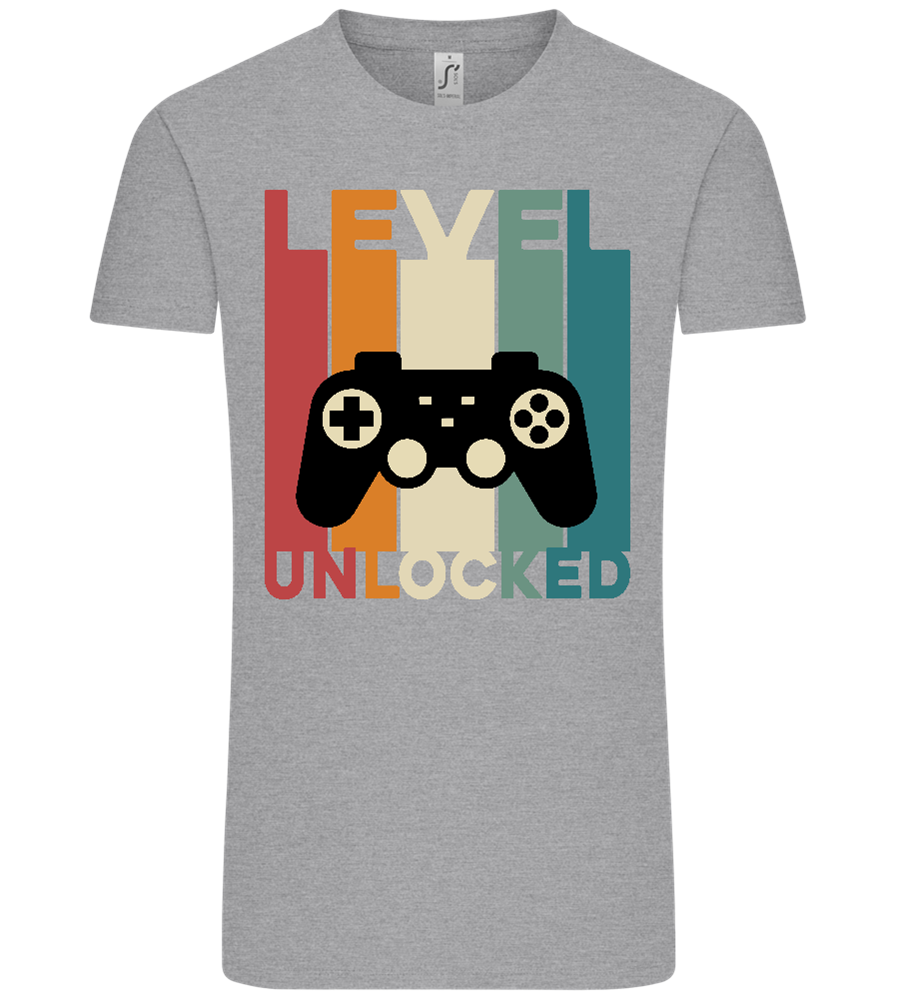 Level Unlocked Game Controller Design - Comfort Unisex T-Shirt_ORION GREY_front