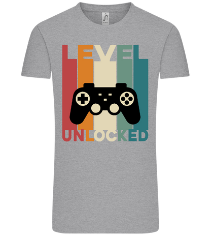 Level Unlocked Game Controller Design - Comfort Unisex T-Shirt_ORION GREY_front