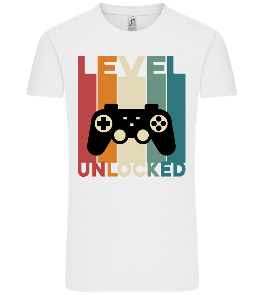 Level Unlocked Game Controller Design - Comfort Unisex T-Shirt_WHITE_front